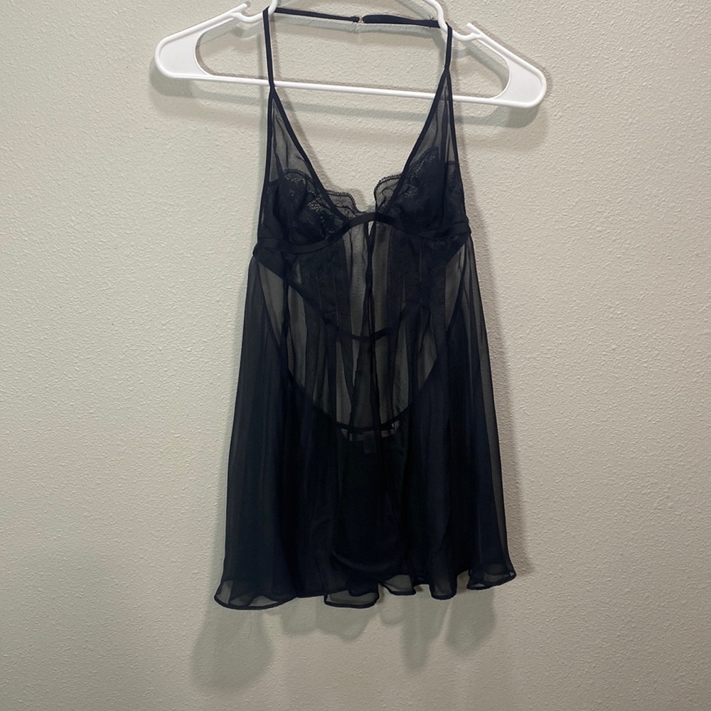 Victoria's Secret very sexy chemise sheer black